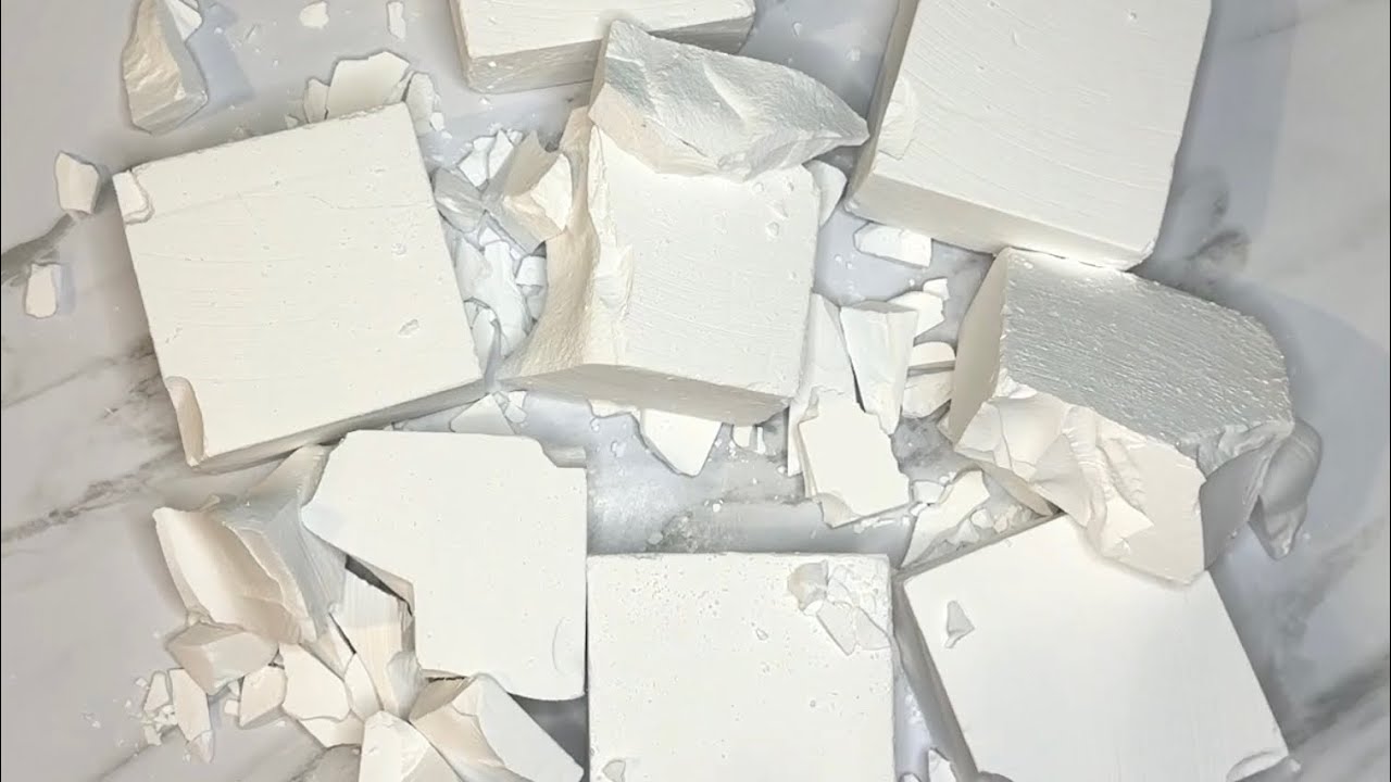 Super Soft Fresh Gym Chalk Blocks Crush ASMR SLOWER SPEED