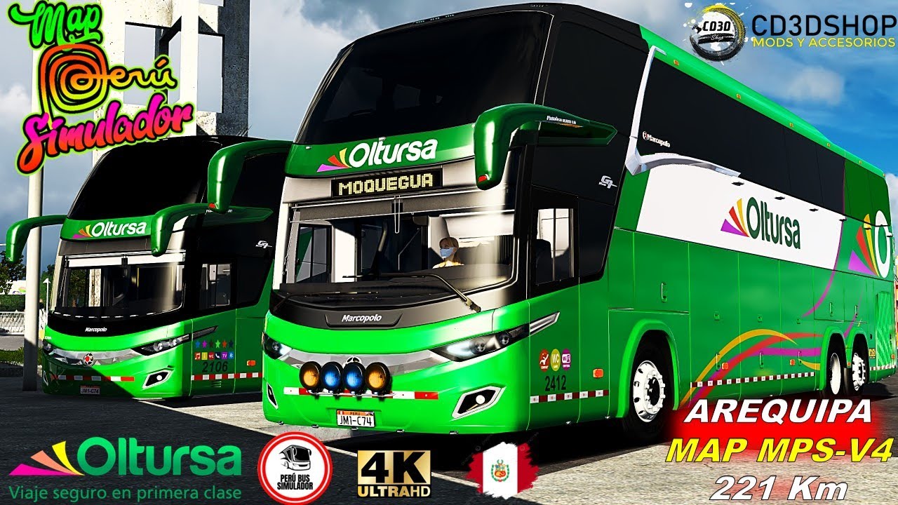 Map Perú Simulador V4 | AREQUIPA | NEW G7-1600LD VOLVO | CD3DSHOP | OLTURSA #ets2perù #busesdelperu