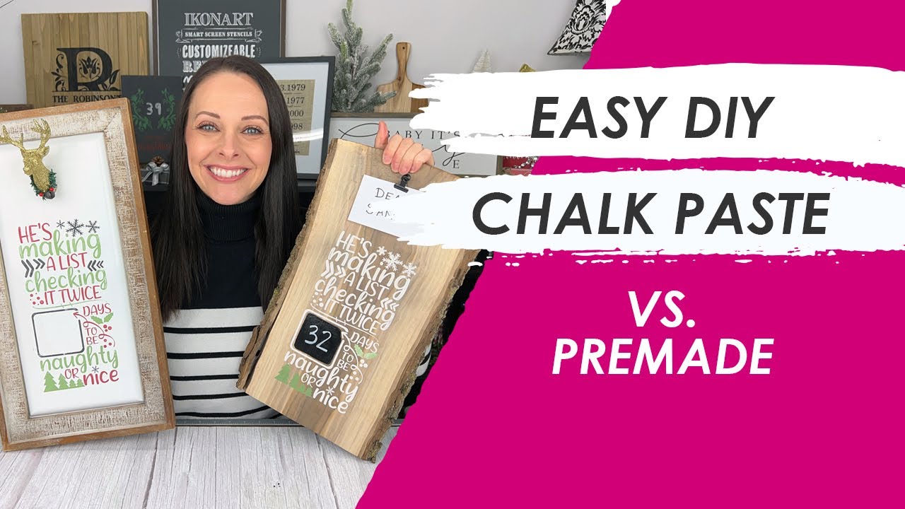 DIY Chalk Paste vs. Pre-Made Chalk Paste | Ikonart Stencil + Tucker Trade Co + Coco's Chalky Powder
