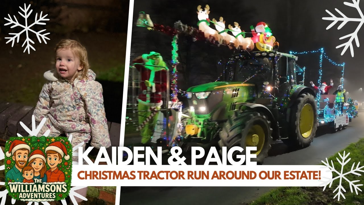 Festive Tractor Run! 🚜✨ Caverswall Creamery Lights Through Our Estate!