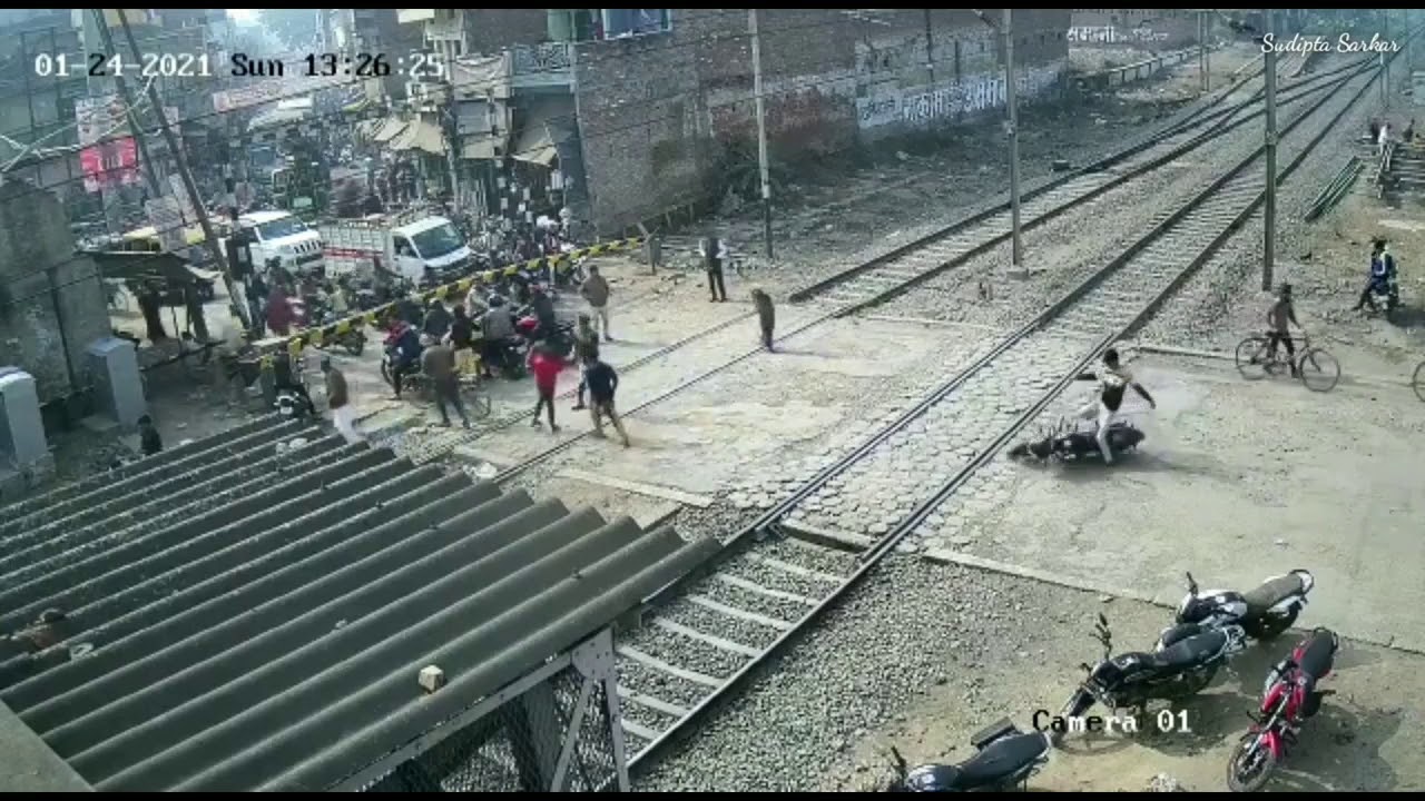 train vs bike accident