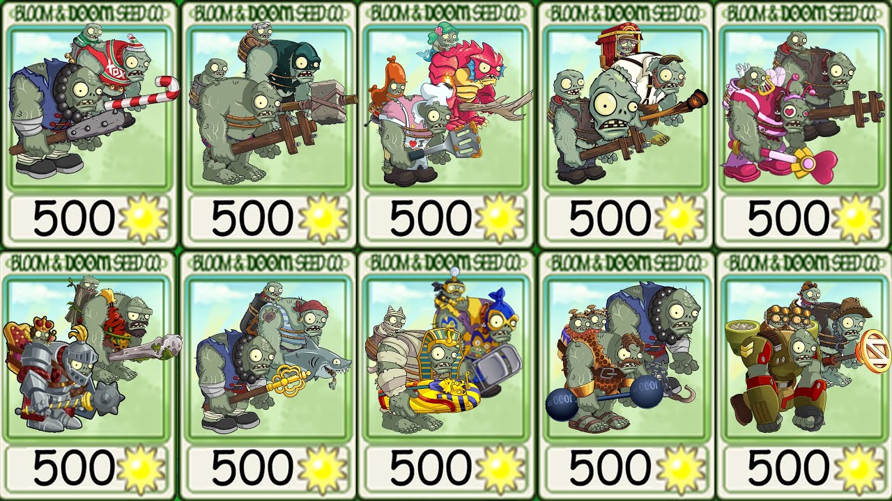 PvZ 2 Battlez – 16 Couple Gargantuar Vs Gargantuar – What Gargantuar Couple will win?