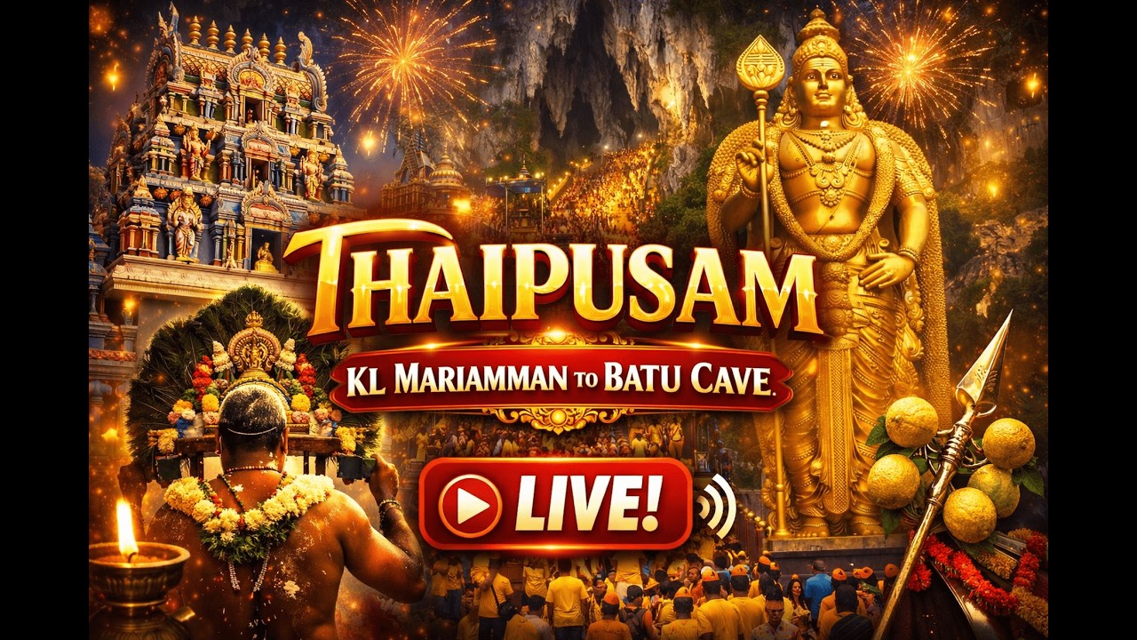 LIVE BATU CAVE THAIPUSAM  | KL SRI MARIAMMAN TO BATU CAVES 🔥