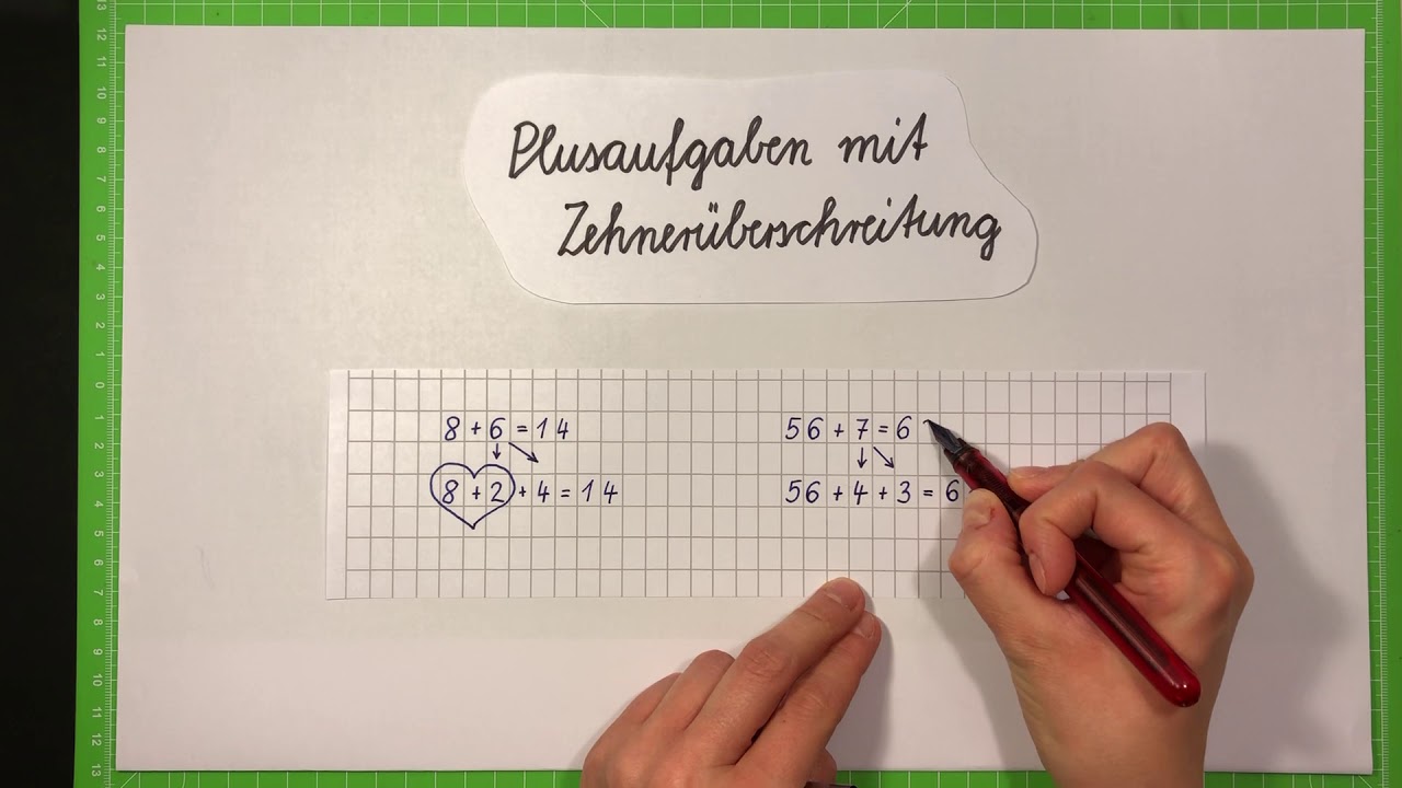 Klasse 2 - Plusaufgaben mit Zehnerüberschreitung