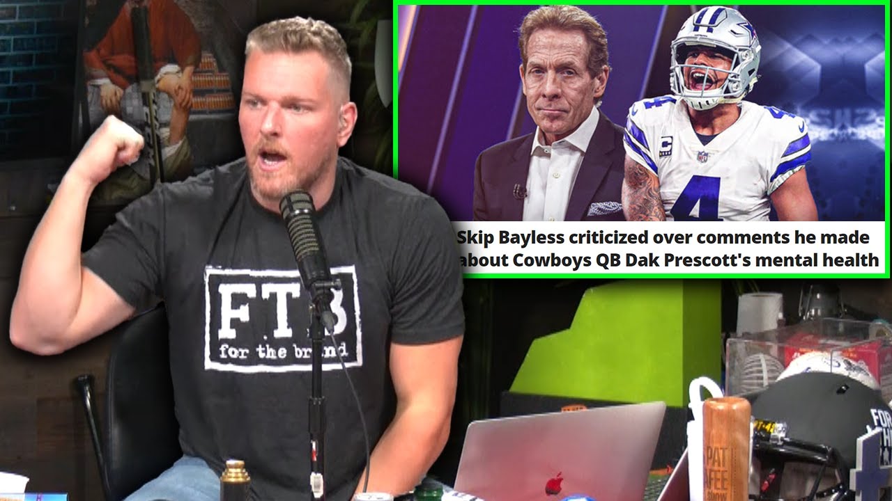Pat McAfee Reacts To Skip Bayless Calling Dak Prescott Weak For Talking About Depression
