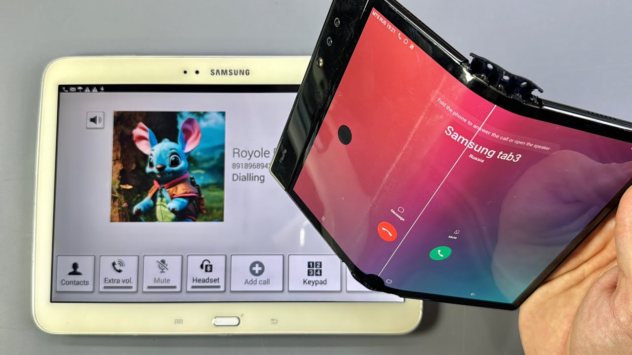 Royole + Samsung Tablet incoming Call 