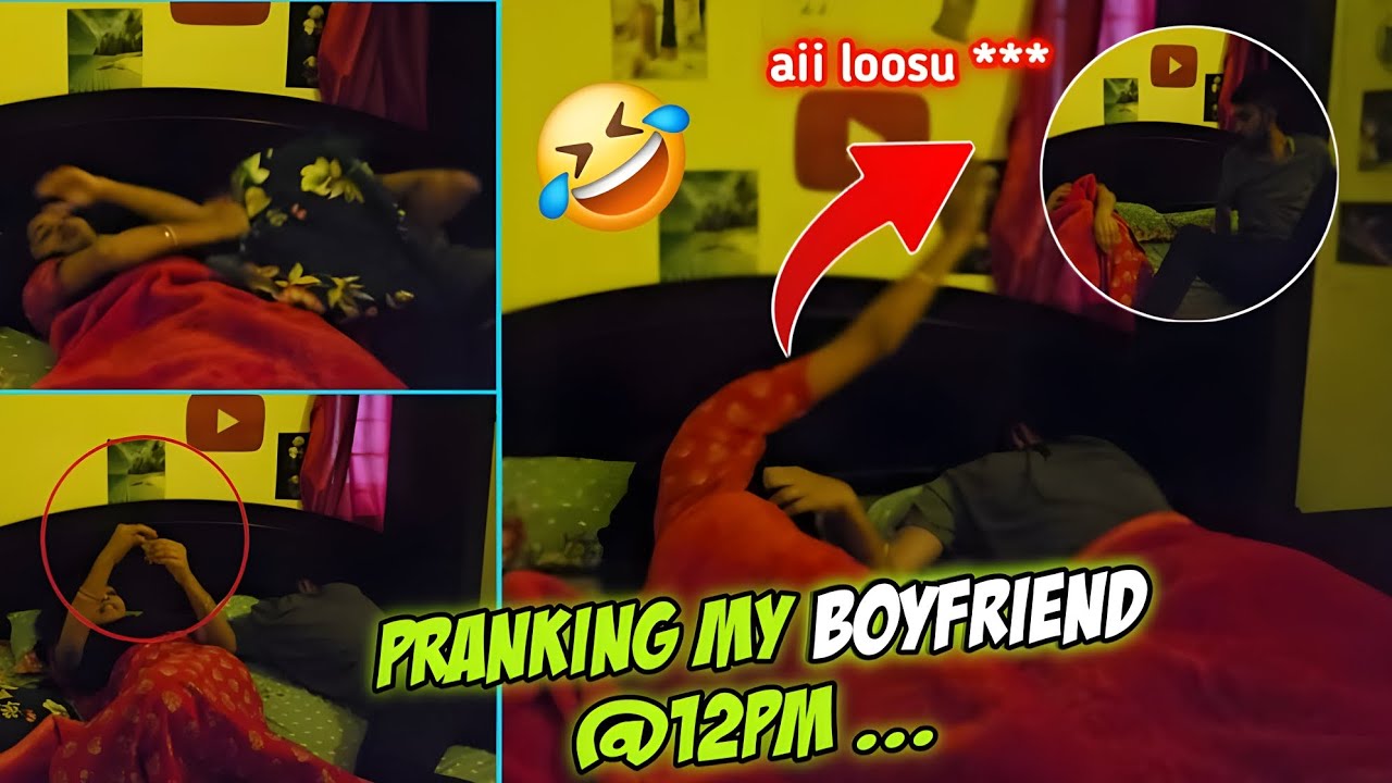 Pranking my boyfriend @12am 🤣💥 | PRANK gone wrong ⁉️ மிதுச்சுட்டான் எரும 🥹
