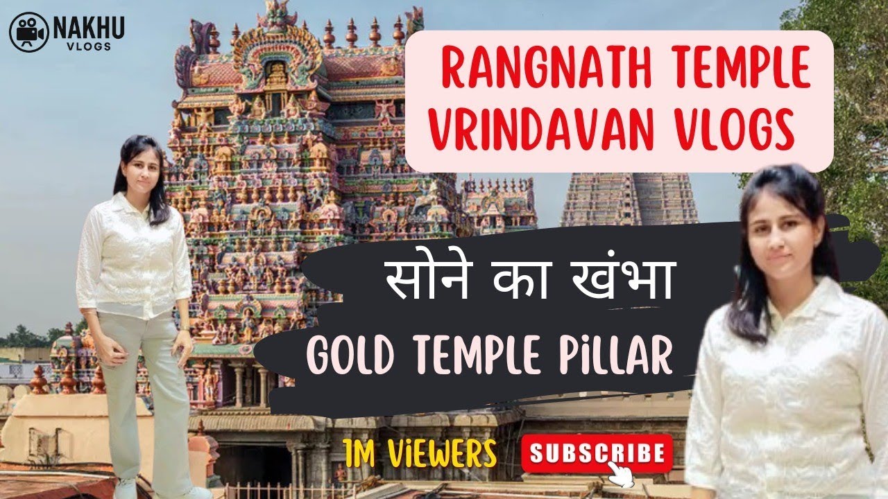 Gold Pillar Ranganath Temple Vrindavan Vlog | Shri Rang Ji Mandir Darshan & History | Travel 