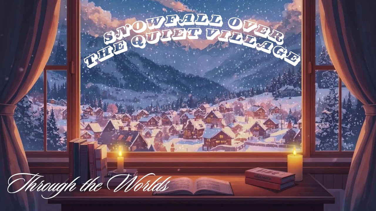 Snowfall Over the Quiet Village — Lo-Fi Chill Hop with Violin | Through the Worlds