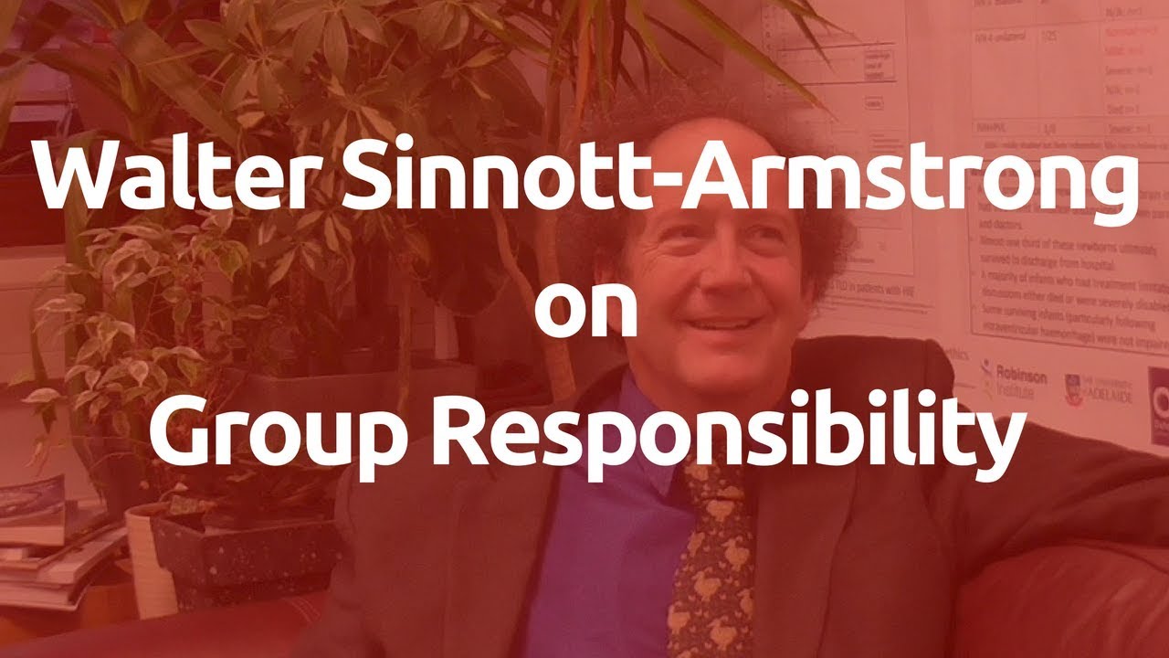Can a group be responsible for its actions? Interview with Walter Sinnott-Armstrong