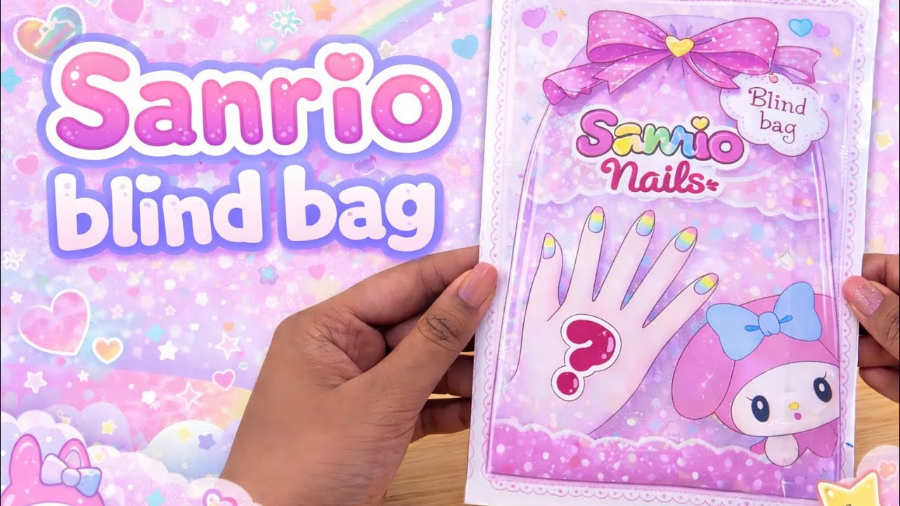 Sanrio nails blind bag ASMR l unboxing #asmr #unboxing #sanrio #blindbag #shortsviral #viral #nails 