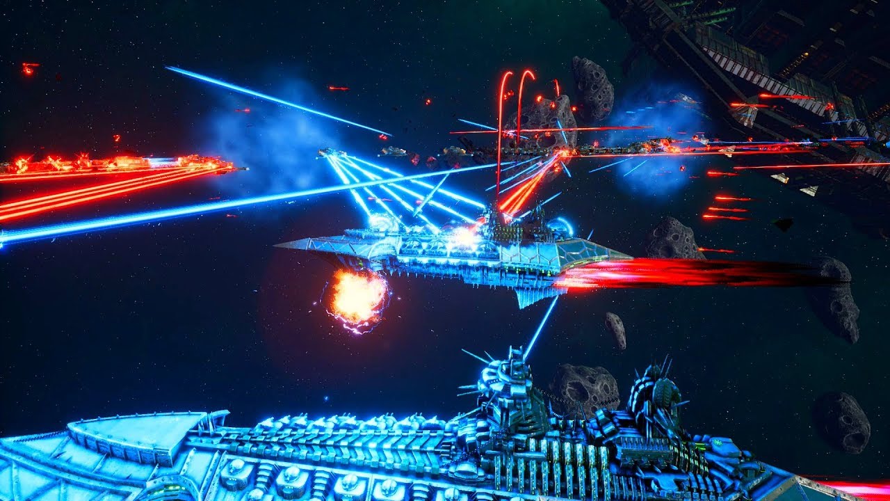 TAU Merchant Fleet vs Chaos Fleet! - Massive Battle, Skirmish Gameplay, Battlefleet Gothic Armada 2