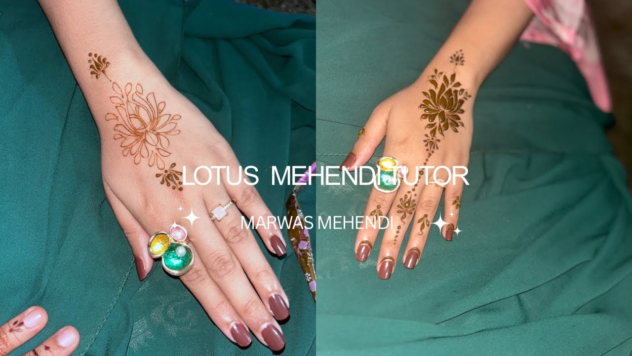 How to make lotus henna design || Marwa’s Mehendi #viral #youtubeshorts #henna 