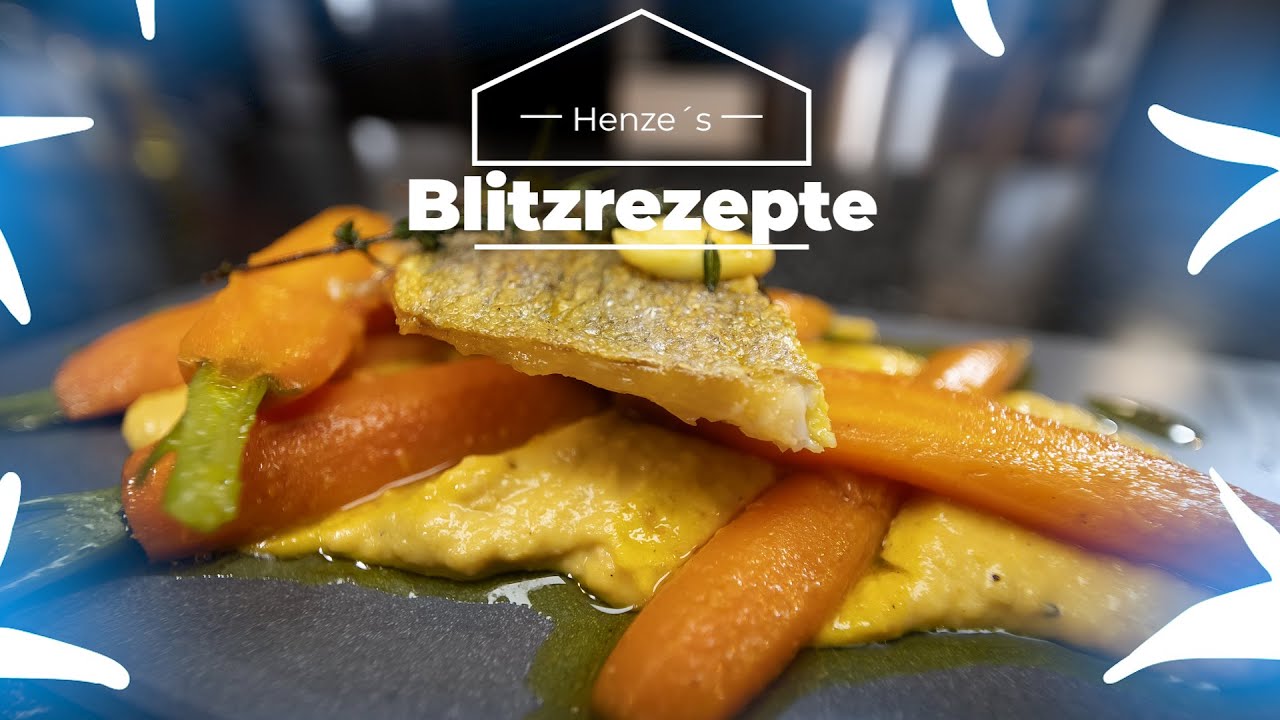 ⚡  HENZES BLITZREZEPTE EXPRESS | Gewürzkarotten mit Hummus und Dorade