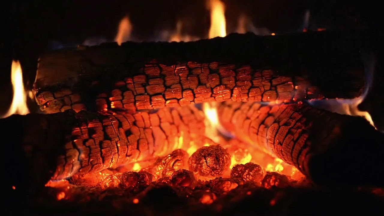 Warm Fireplace Ambience with Natural Crackling Fire for Sleep