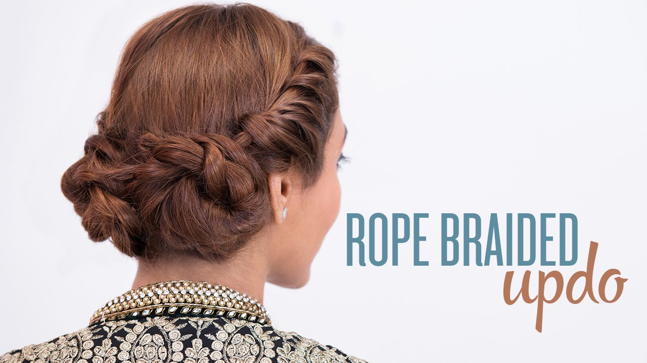 Wedding Hairstyle - Rope Braided Updo In Under 5 Minutes - Glamrs