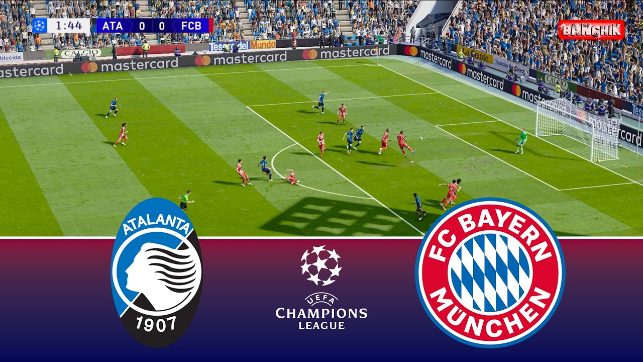 Atalanta vs Bayern Munich - UEFA Champions League 2026 | Full Match All Goals | Pes 21 Gameplay