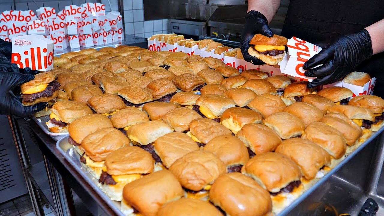 бургер Slider в оригинальном американском стиле / корейская уличная еда