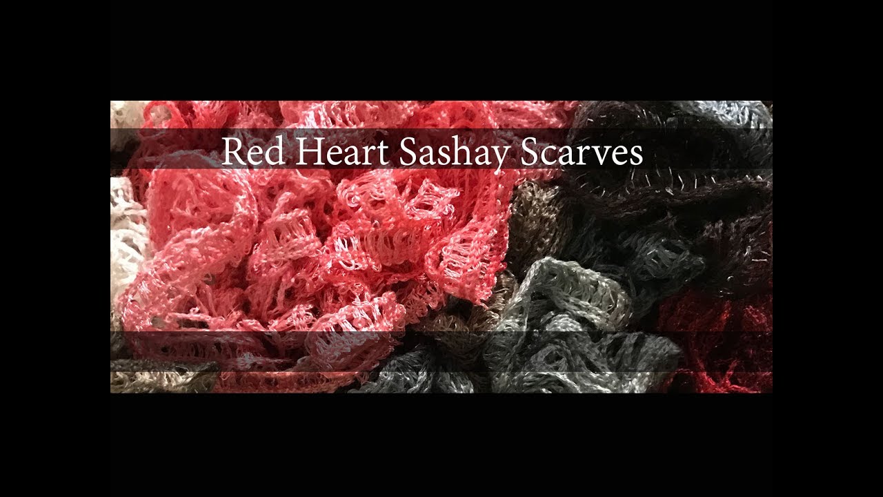 Как связать шарфы из пряжи Red Heart Sashay