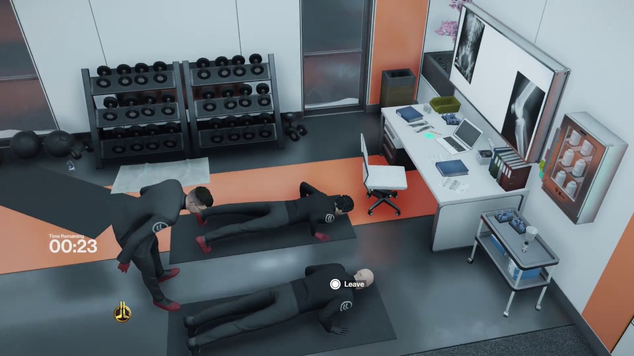 Hitman - 47 Engages in a Push Up Contest with the Guards