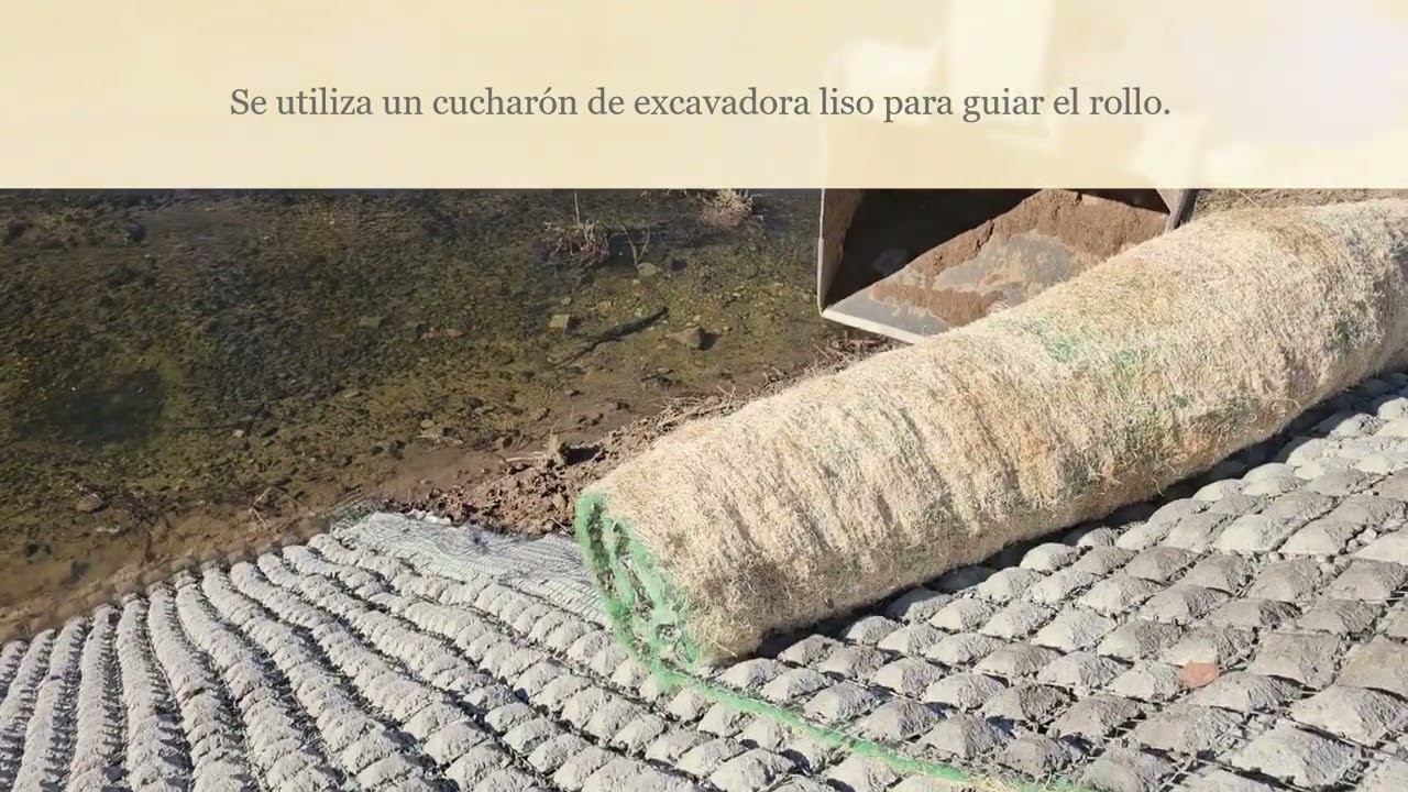 Protección de riberas con Flexamat en la estación de bombeo