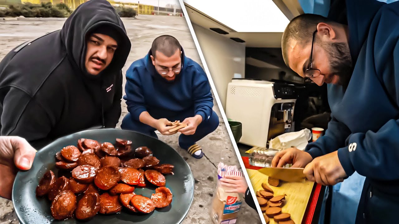 WIR KOCHEN FRÜHSTÜCK IM TOURBUS 🤣 PENNER FRÜHSTÜCK AN RASTSTÄTTE