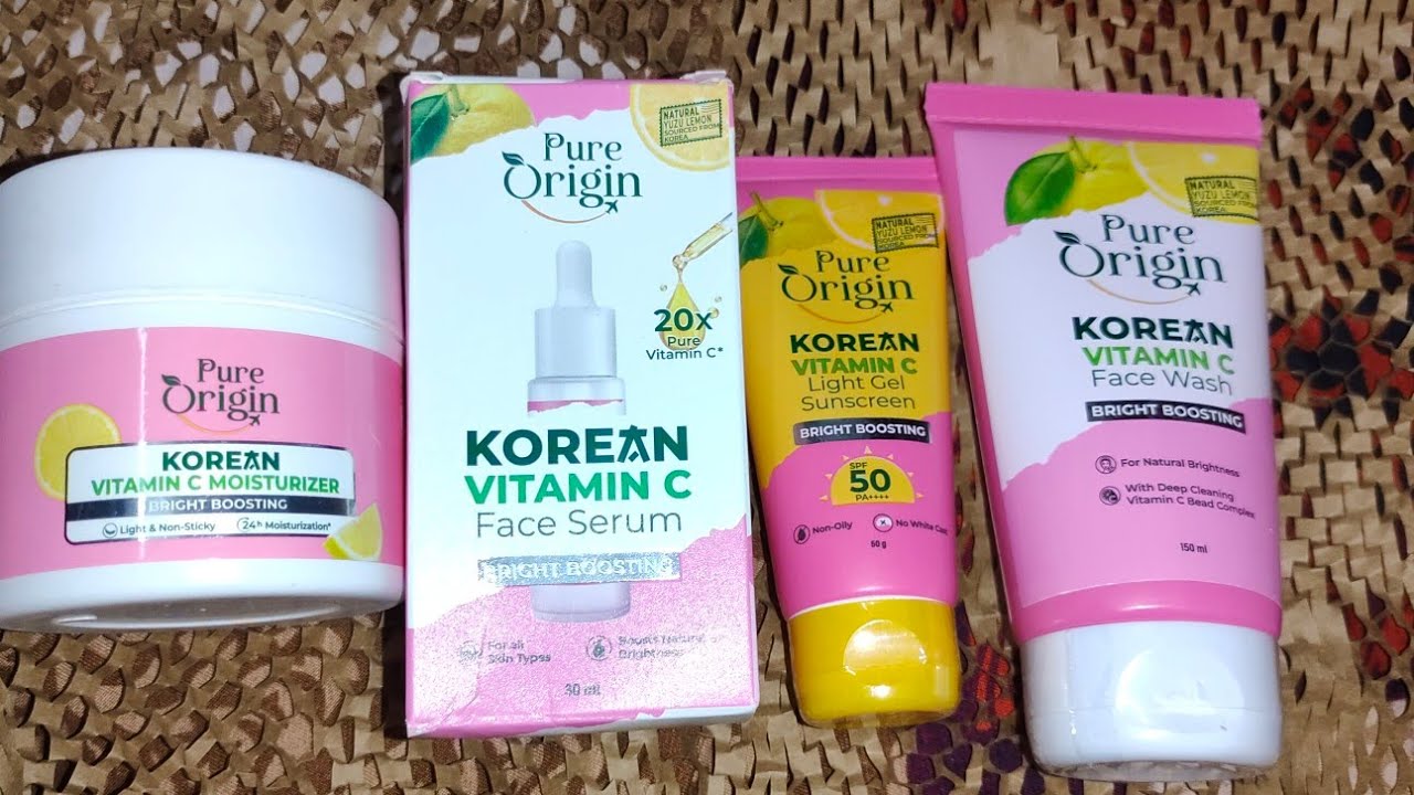 Pure Origin KOREπN Vitamin C Products Unboxing & Review #koreanskincare #skincareproducts #skincare 