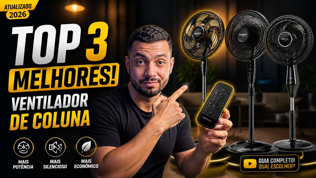 ✅ QUAL o MELHOR VENTILADOR de COLUNA| Ventilador de coluna BOM e BARATO | Ventilador Potente
