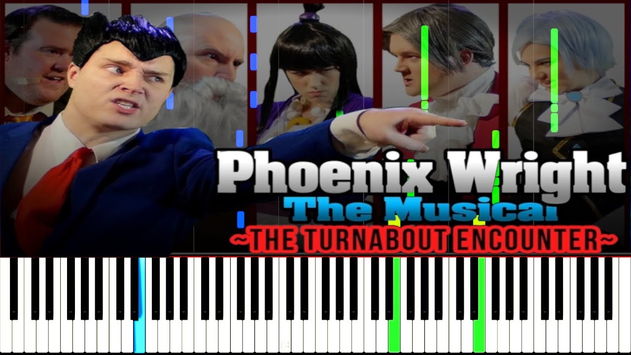 Phoenix Wright the Musical - Random Encounters [Synthesia PIano Tutorial]