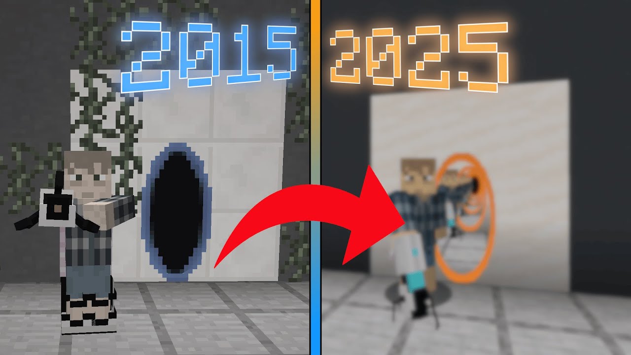 Эволюция модов на Portal в Minecraft за 10 лет || Обзор на Portal Gun Mod.