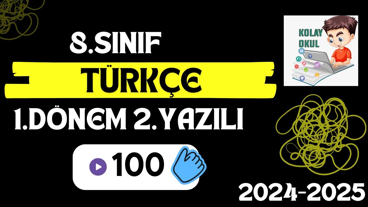 8.Sınıf Türkçe 1.Dönem 2.Yazılı 2024-2025