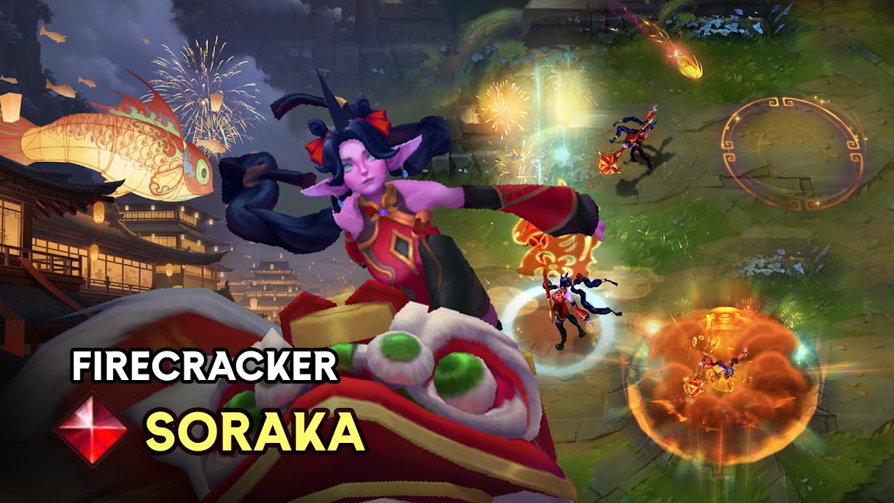 Firecracker Soraka League of Legends Custom Skin Showcase