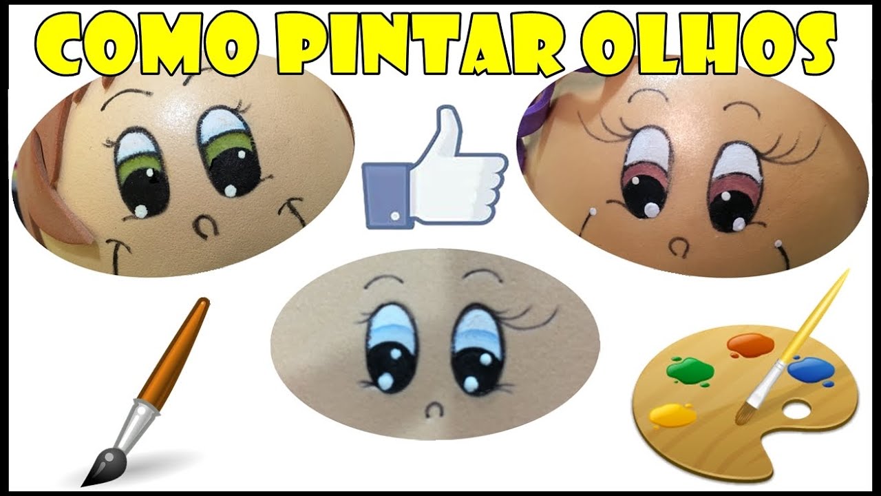 Como Pintar Olhos Para Bonecos (Fácil) -Lucas E.V.Arts.