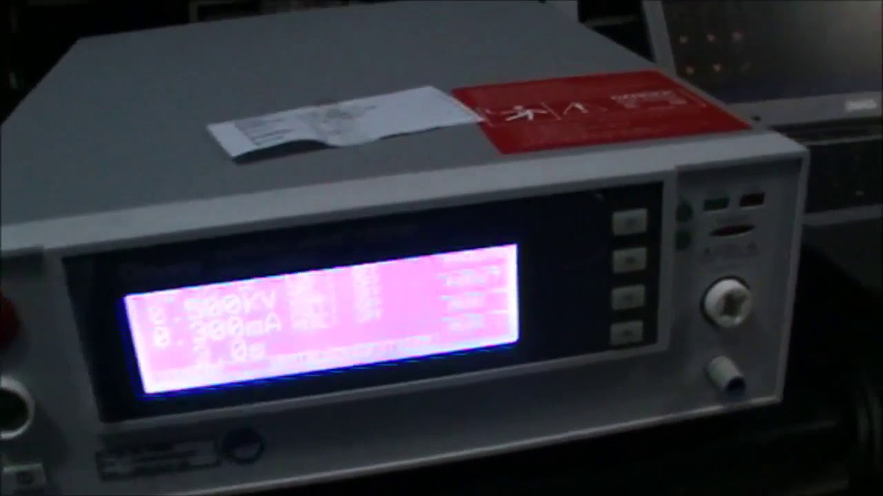 Chroma Hipot Tester 19051 19052 19053 19054 testing RS232 QBasic after repair (Indonesian)