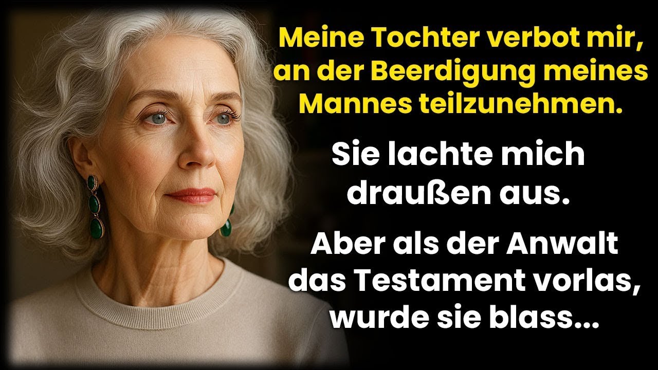 Meine Tochter verbot mir, zur Beerdigung meines Mannes zu gehen – doch dann las der Anwalt vor…