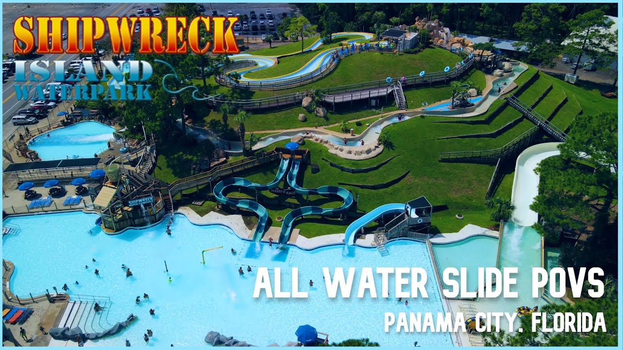 All Waterslide POVs At Shipwreck Island Waterpark | Panama City, Florida | Non-Copyright