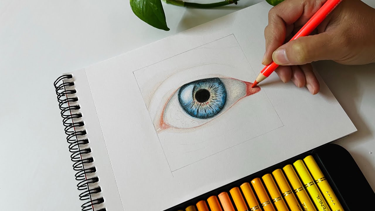 Realistic Eye Drawing Tutorial – Iris Texture & White Part of the Eye | Part 1 #art #premiere 