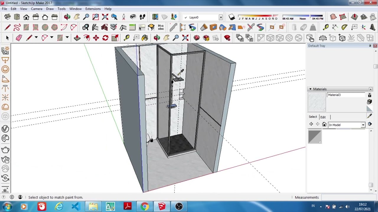 Sketchup Vray Next Kamar mandi minimalis