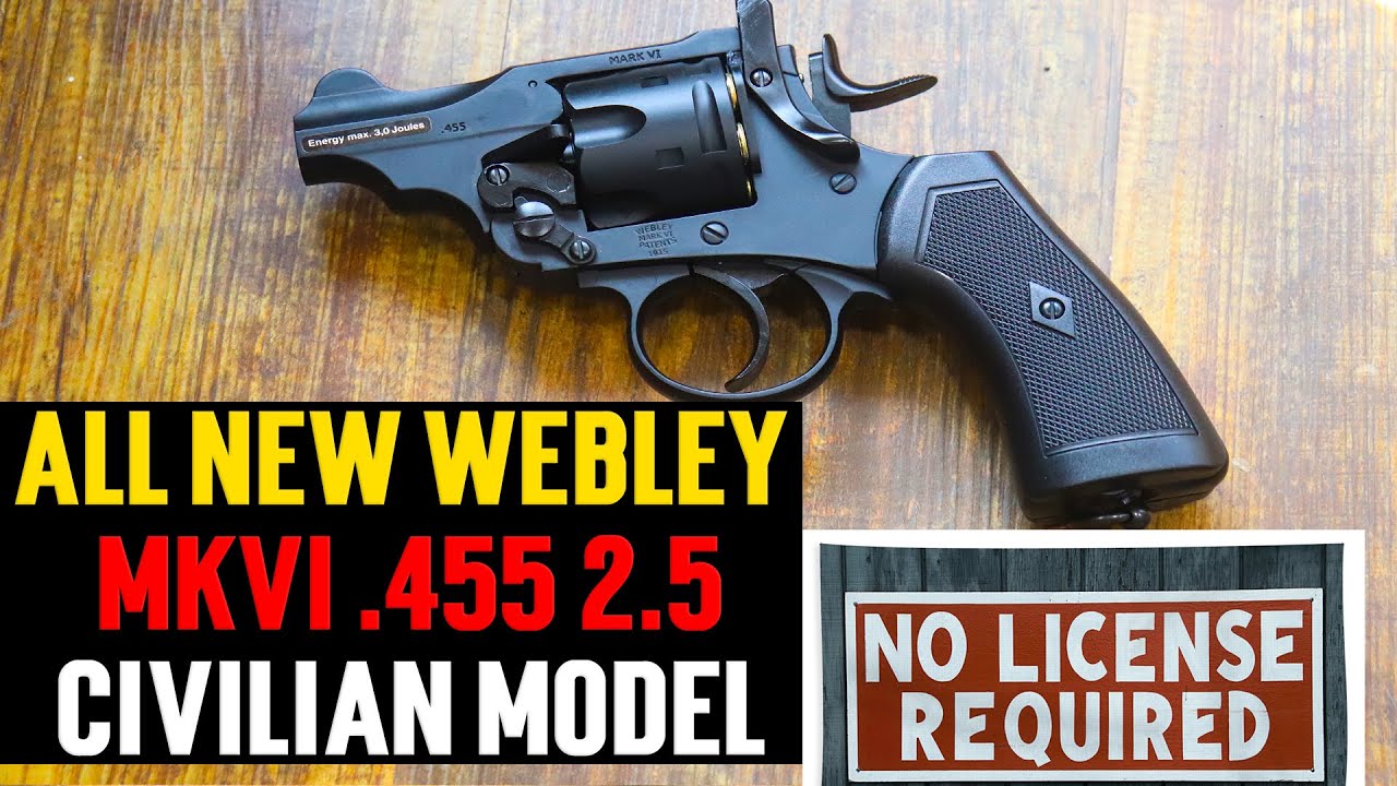 Webley MKVI  2.5 Inch Co2 Pellet Air Revolver