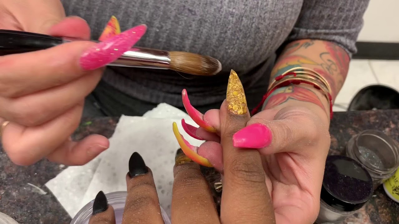 Black and good new year nails tutorial