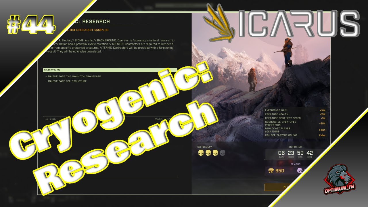 Cryogenic: Research Guide  I Week 15 Update l Icarus Gameplay