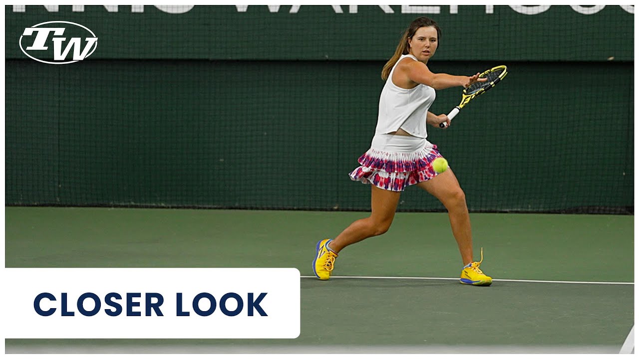 WTA Tennis Pro Kayla Day shares her favorite drill to work on her attacking forehand down the line!