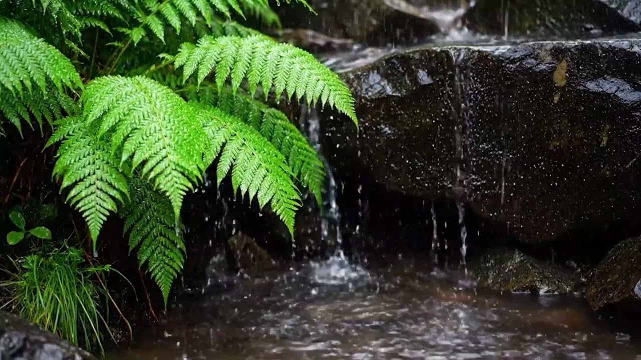 Som de Chuva na Floresta Verde durante o Dia | Barulho de Chuva para Dormir