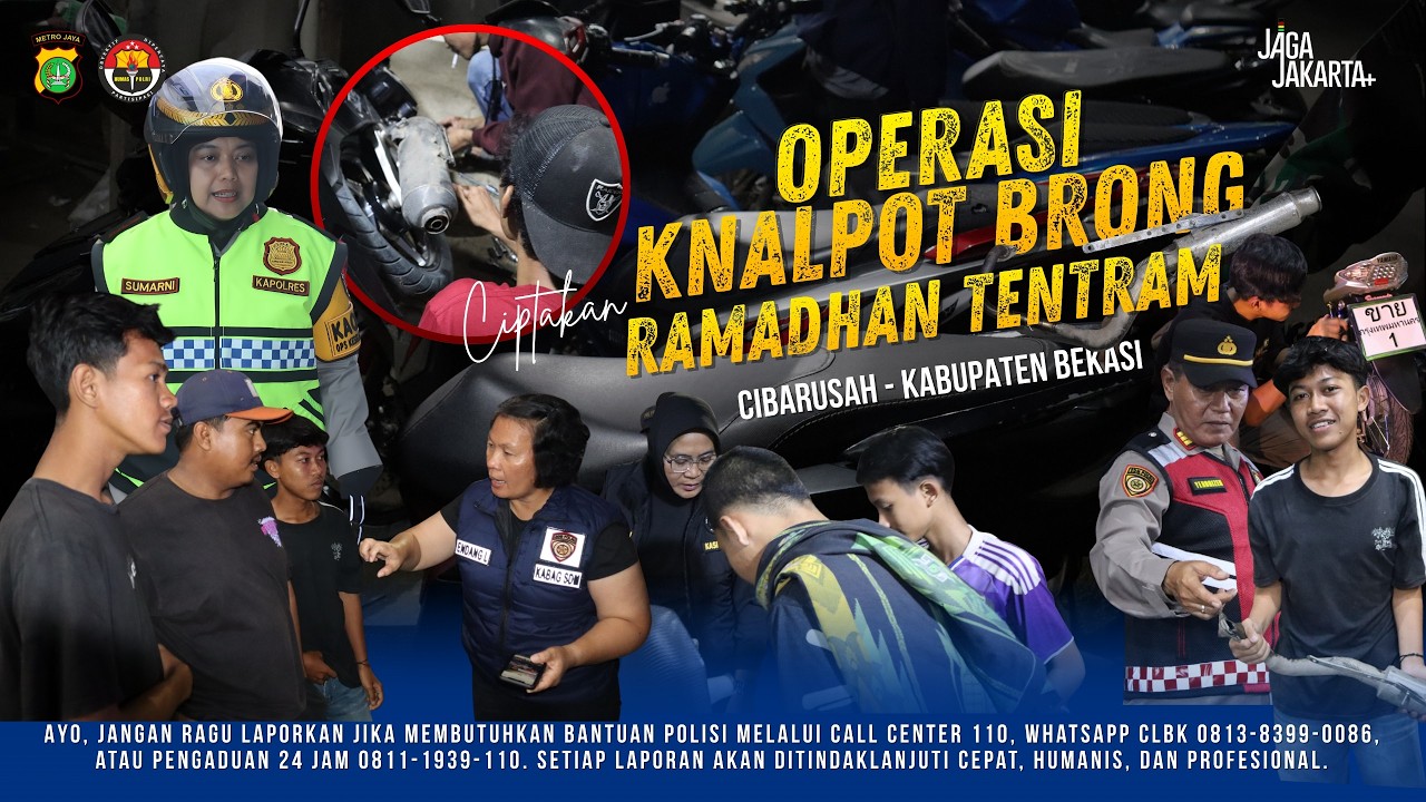 Penertiban Knalpot Brong Dini Hari, Polres Metro Bekasi Tegakkan Ketertiban dan Edukasi Keselamatan