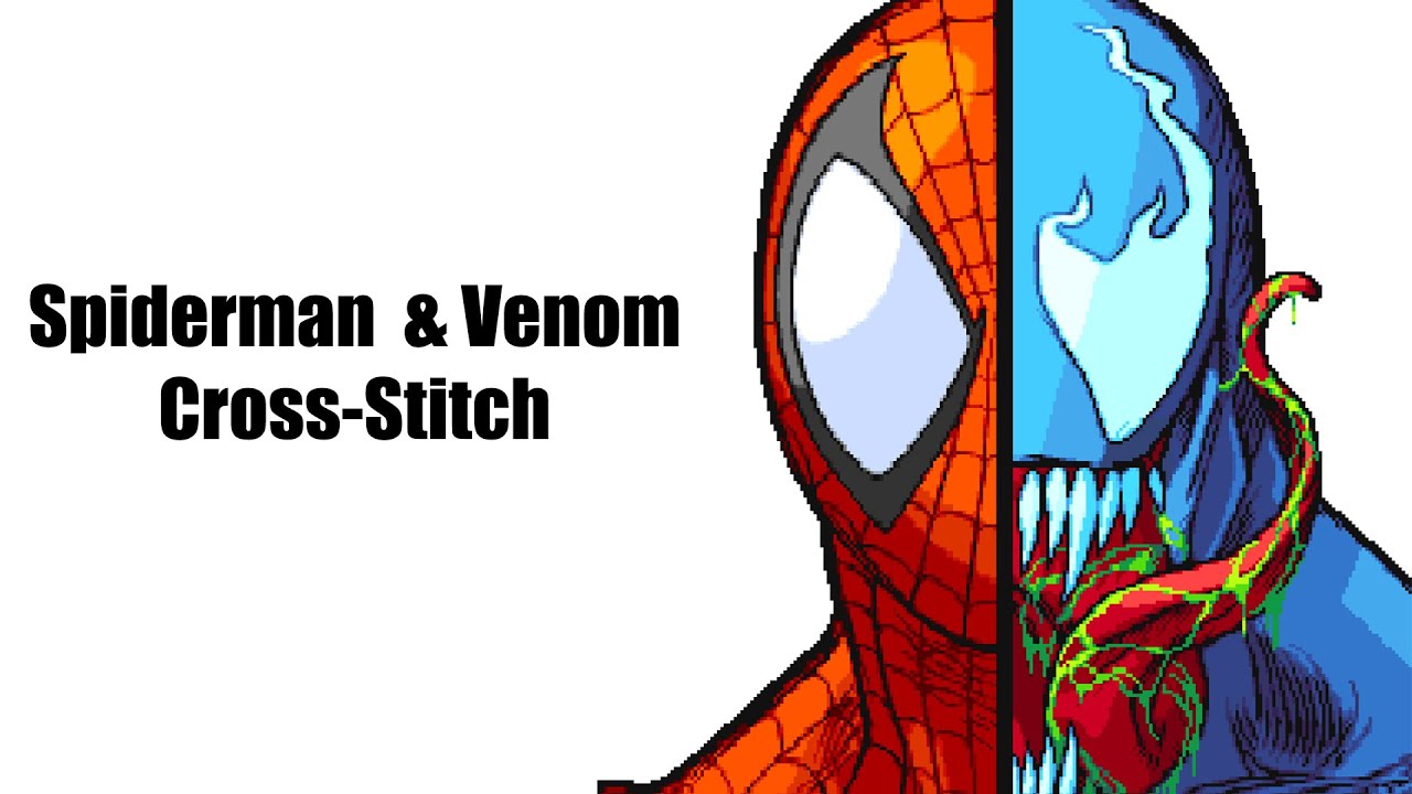 Custom Cross-stitch Progress Live Stream | Spiderman & Venom ~ Reaching 1,000 Stitches
