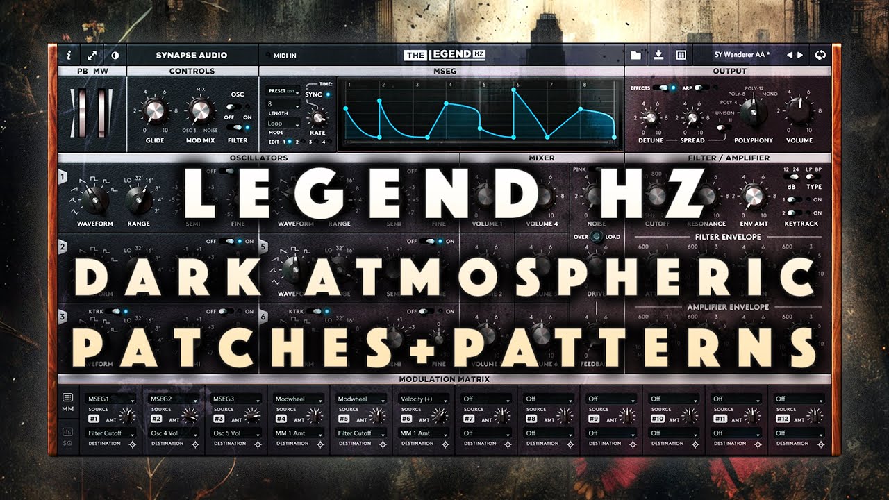Synapse Audio Legend HZ: Dark Rhythmical Presets Sound Demo