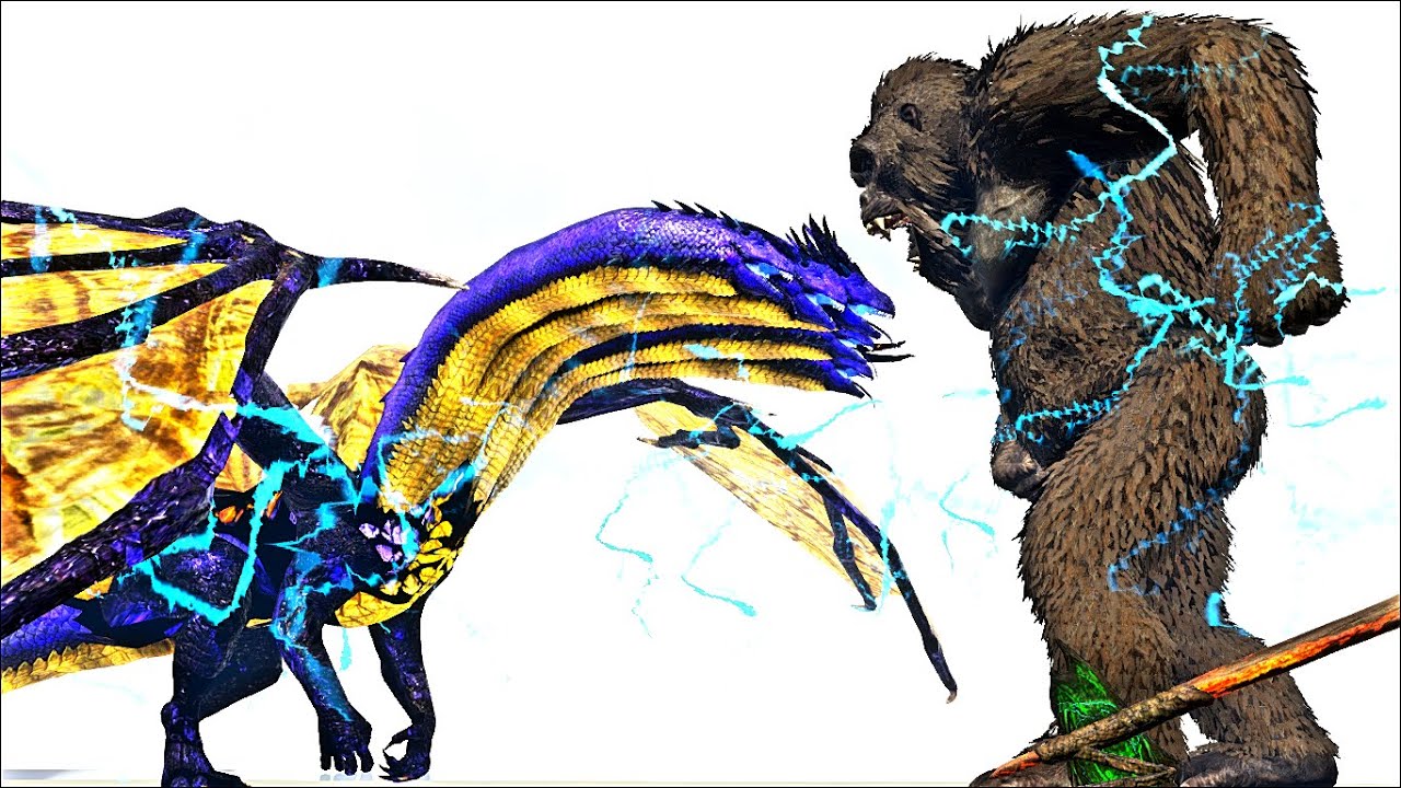 KONG VS GHIDORAH THE APOCALYPTIC DRAGON (ARK SURVIVAL EVOLVED DEADLY BATTLE KAIJU AND DRAGON)