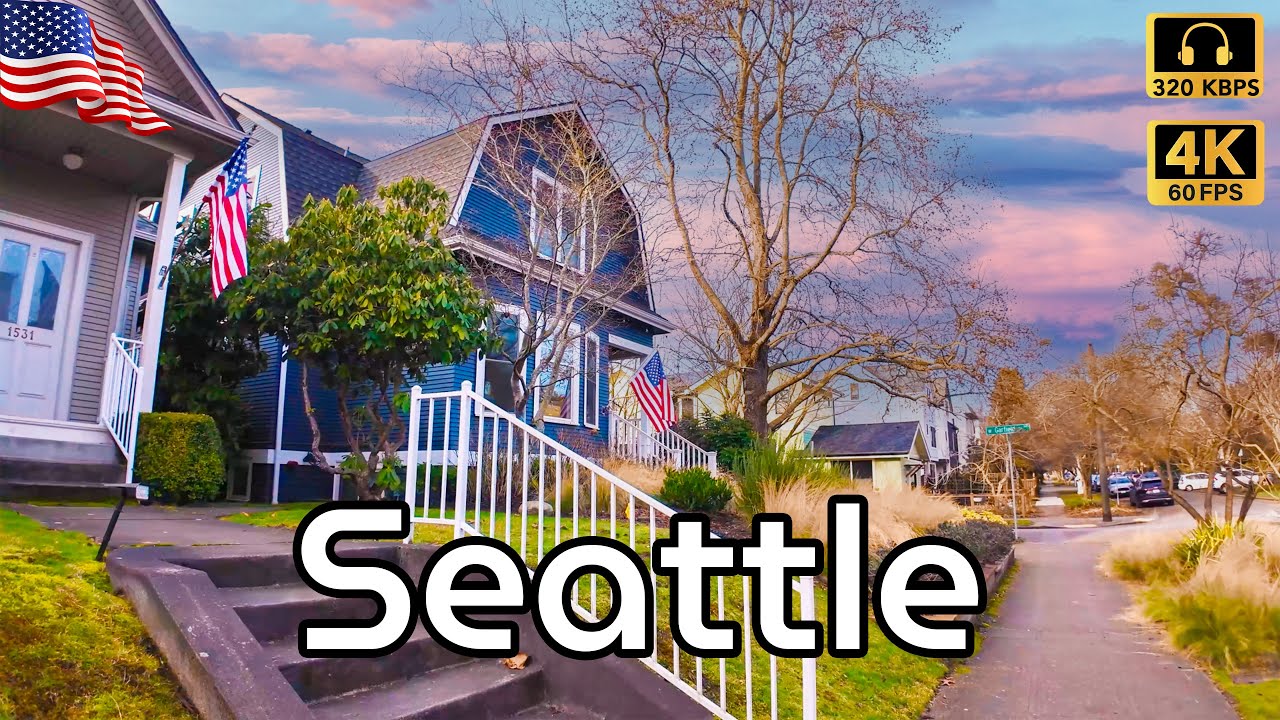 Seattle Washington Winter Walking | Washington Winter 2025 | Virtual Walking Tour [4K/60fps/HDR]
