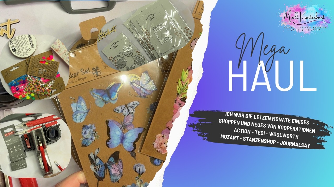 Mega kreativ Haul I Action I Tedi I Stanzenshop I Mozart I Woolworth I tolles auch zum Journaling 🤩