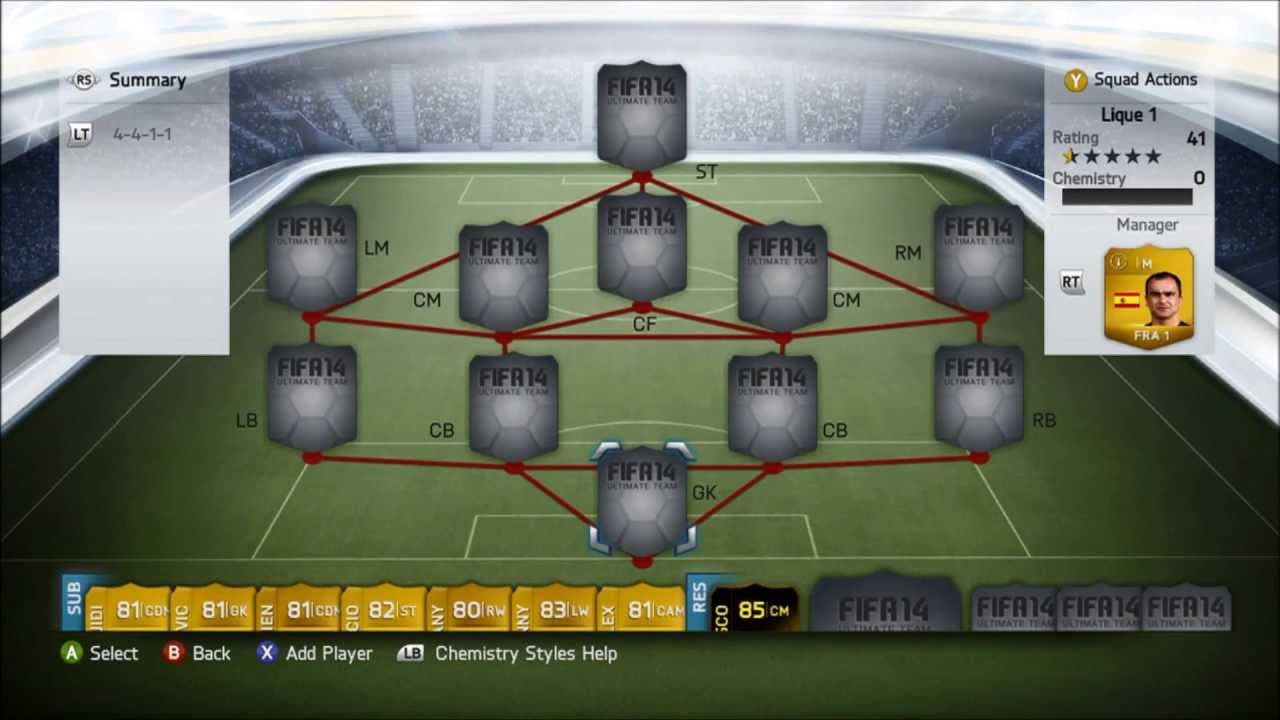 Fifa 14 Lique 1 Squad Builder 100-130k!